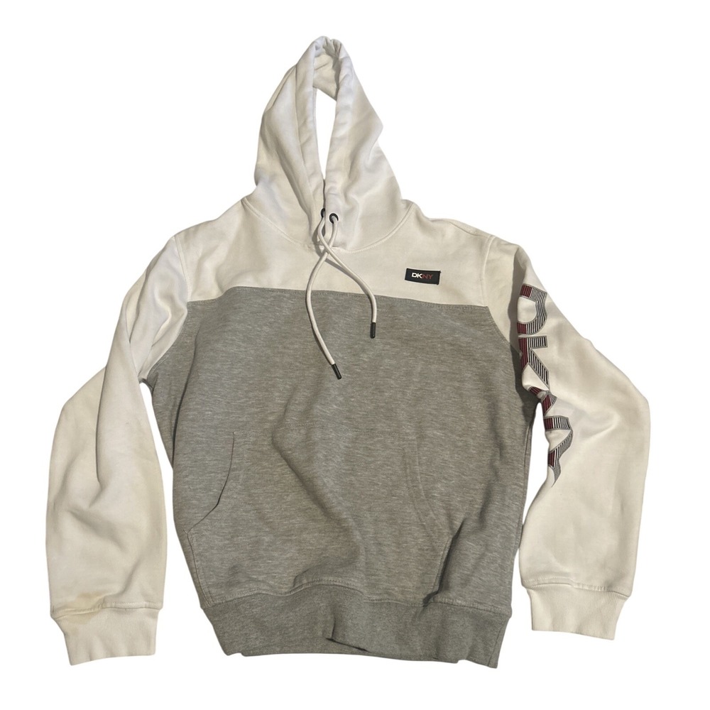 DKNY Hooded Sweatshirt Grey & White Men‎ and Women